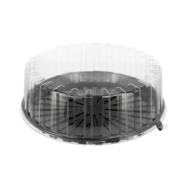 Cake Container APET Black Ø31cm (10 Units)