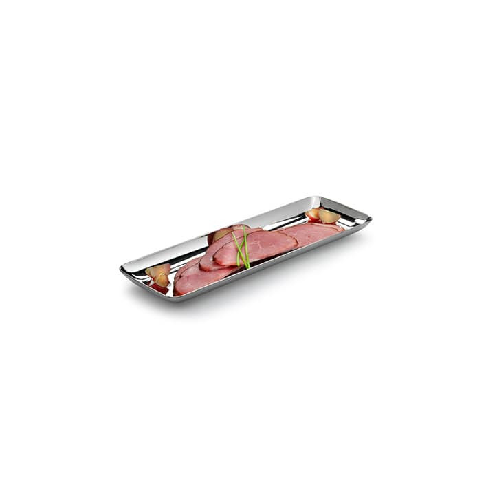 Plastic Tasting Tray PS Silver 6x19 cm (200 Units)