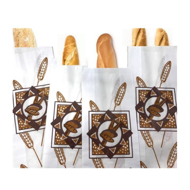 Paper Food Bag "Espigas" 9+3x51cm (125 Units) 