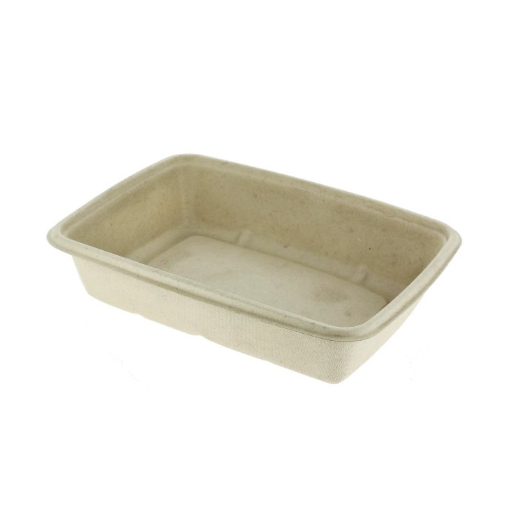 Sugarcane Container PLA Laminated 1350ml 23x18x5cm (300 Units)