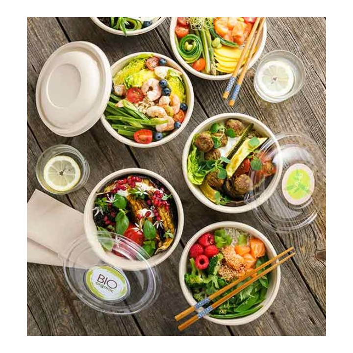 Sugarcane Bowl "Buddha" 500ml Ø14x7cm (75 Units)  