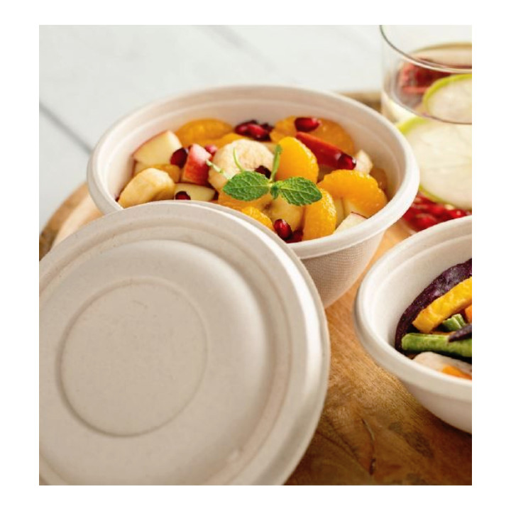 Sugarcane Lid for Bowl Ø17x3cm (300 Units)  