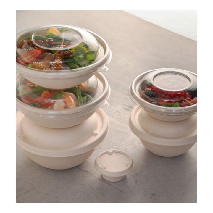 Plastic Dome Lid rPET Crystal Ø17x3cm (50 Units)  