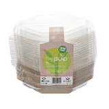 Octogonal Sugar Cane Container with Lid 830 ml 23x23cm (90 Units)