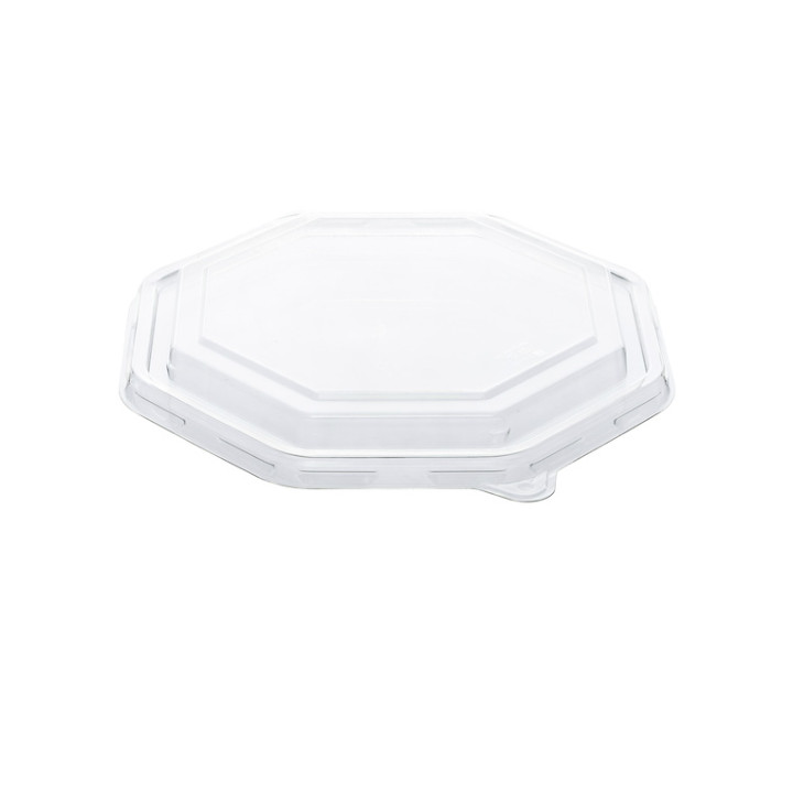 Octogonal Sugar Cane Container with Lid 830 ml 23x23cm (15 Units) 