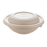 Sugarcane Bowl "Buddha" with Lid 1000ml Ø17x18cm (15 Units)  