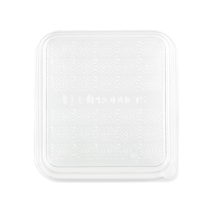 PLA Lid for Sugarcane Food Container 18,5x18,5cm (50 Units)