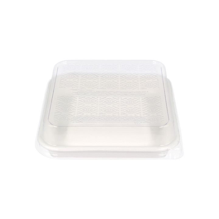 PLA Lid for Sugarcane Food Container 18,5x18,5cm (50 Units)