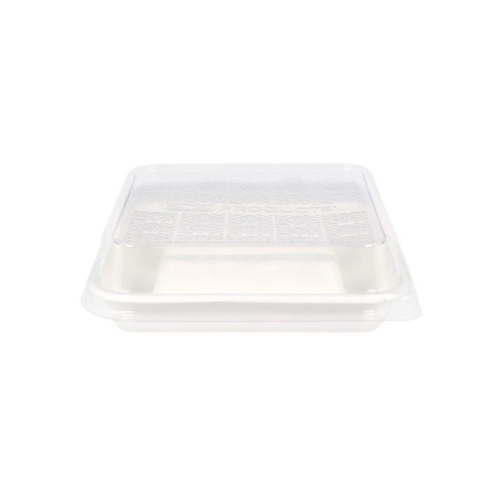 Sugarcane Taco Container White 18,5x18,5cm (300 Units)