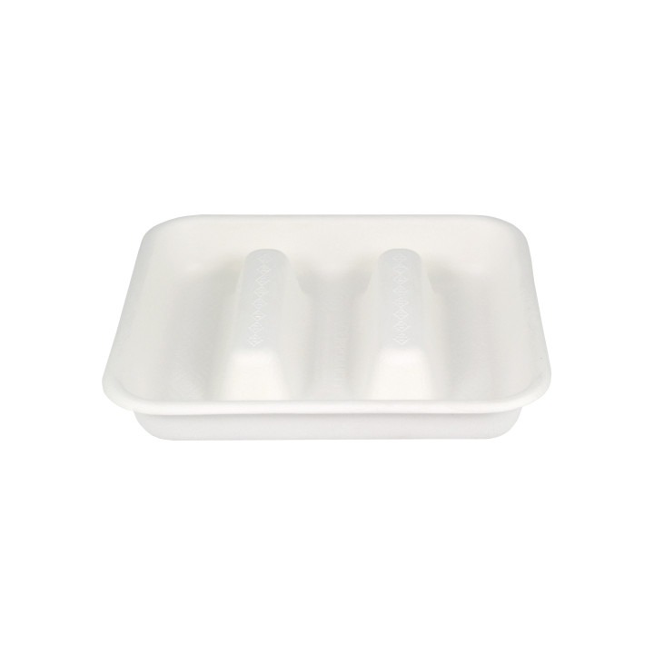 Sugarcane Taco Container White 18,5x18,5cm (50 Units)
