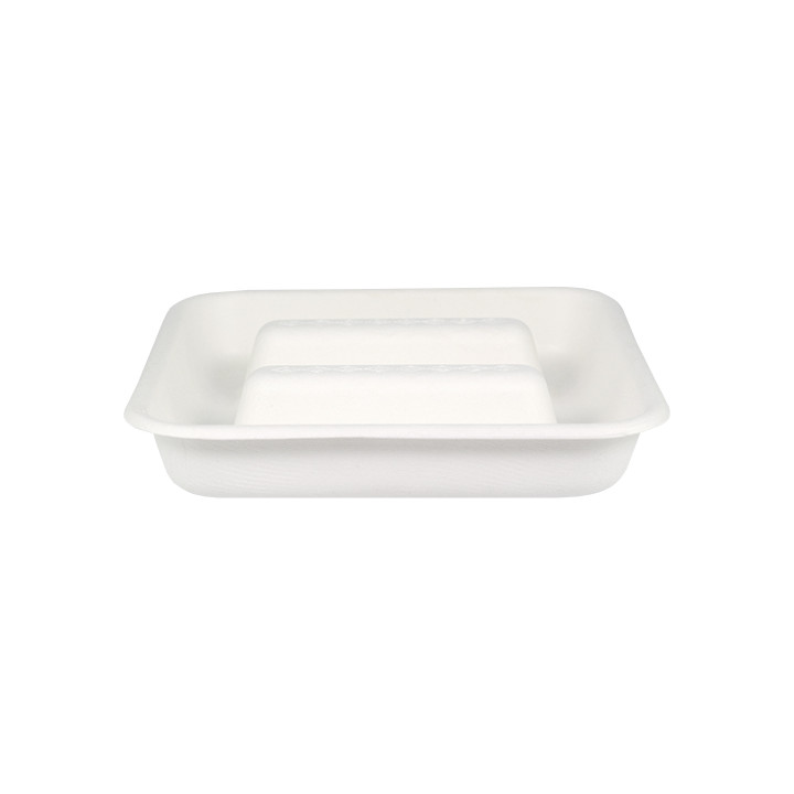 Sugarcane Taco Container White 18,5x18,5cm (50 Units)