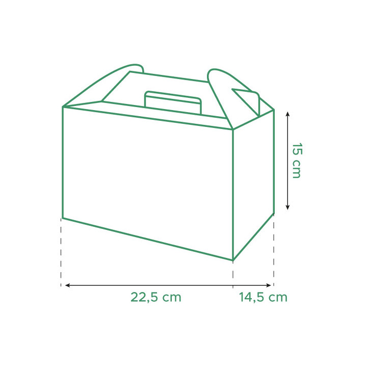 Paper Menu Box Kraft 22,5x14,5x15cm (150 Units)