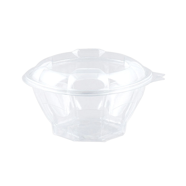 Plastic Hinged Salad Bowl PLA Round Shape 750ml (300 Units)