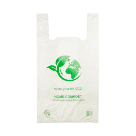 Plastic T-Shirt Bag 100% Biodegradable 35x45 cm (2400 Units)