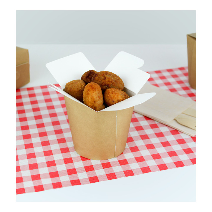 Paper Take-Out Container 100% ECO Kraft 26Oz/780ml (500 Units)