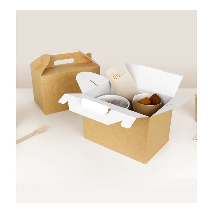 Paper Menu Box Kraft 22,5x14,5x15cm (150 Units)