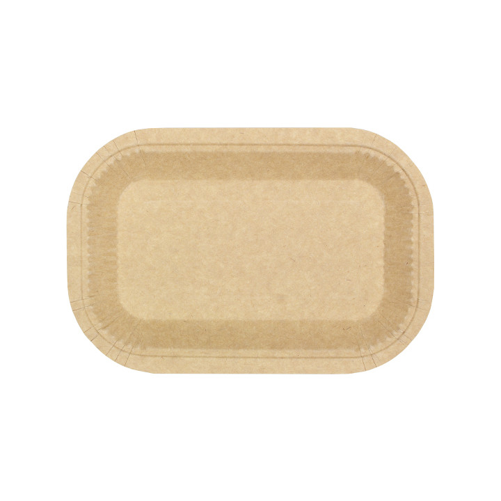 Paper Tray Greaseproof Shape Kraft 15x23cm 245g/m² (50 Units) 