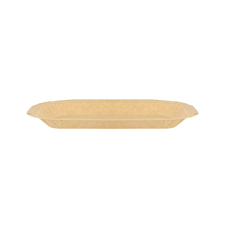 Paper Tray Greaseproof Shape Kraft 15x23cm 245g/m² (50 Units) 