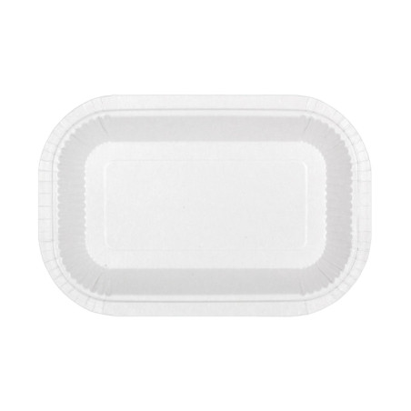 15x23 cm White Grease-Resistant Cardboard Tray