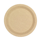 Paper Plate Round Greaseproof Shape Kraft Ø22cm 195g/m² (50 Units) 