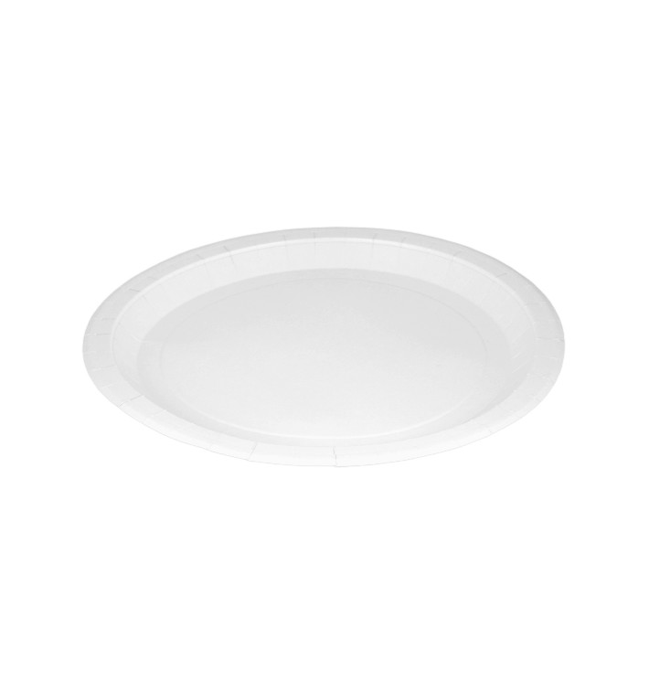 White Round Greaseproof Cardboard Plate Ø26cm 250g/m²