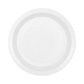 Paper Plate Round Greaseproof Shape White  Ø18cm 250g/m² (50 Units) 