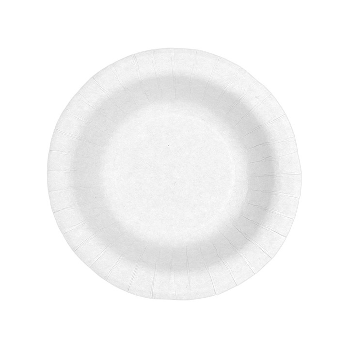 Paper Deep Plate Greaseproof Shape White  Ø19cm 250g/m² (50 Units) 