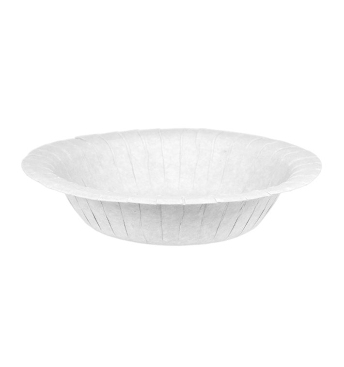 White Greaseproof Deep Cardboard Plate Ø19cm 250g/m²