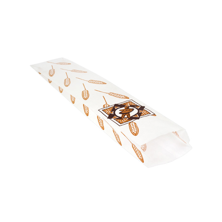 Paper Food Bag "Espigas" 9+3x51cm (125 Units) 