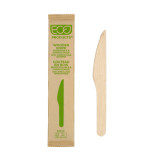 Wrapped Disposable Wooden Knife 16,5cm (25 Units) 