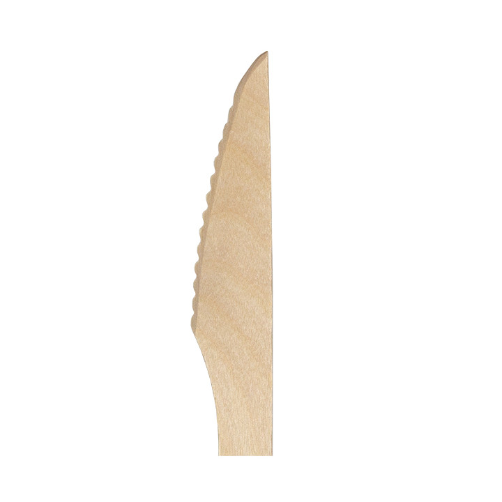 Wrapped Disposable Wooden Knife 16,5cm (25 Units) 