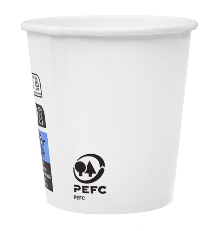 Paper Cup White 4 Oz/120ml Ø6,2cm (80 Units)  