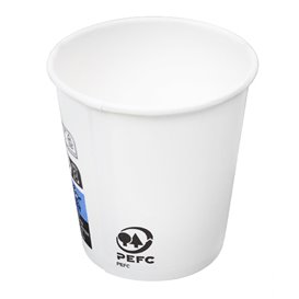 Paper Cup White 4 Oz/120ml Ø6,2cm (80 Units)  