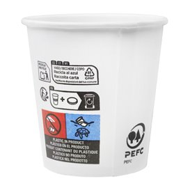 Paper Cup White 4 Oz/120ml Ø6,2cm (80 Units)  