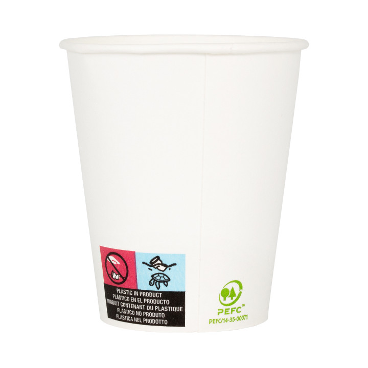 Paper Cup White 6Oz/180ml Ø7,0cm (100 Units)  