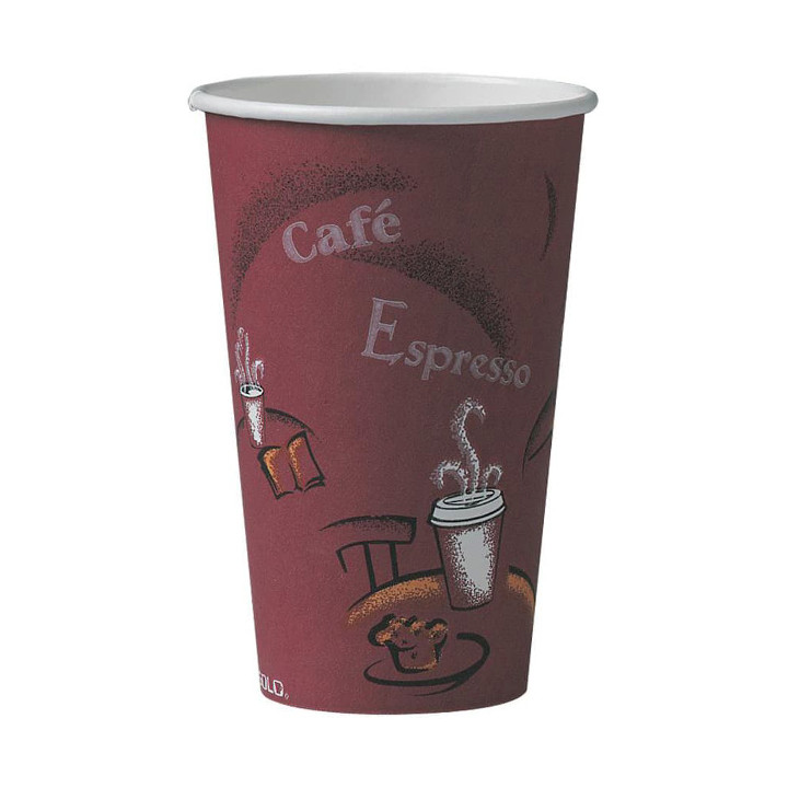 Paper Cup "Bistro" 16 Oz/500ml Ø8,9cm (50 Units) 
