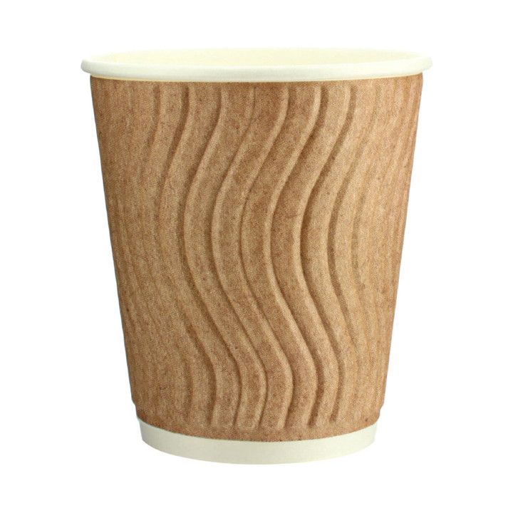 Paper Cup Ripple Wall Kraft 9 Oz/270ml Ø8,0cm (1.050 Units)