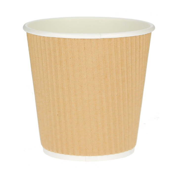 Paper Cup "Ripple Kraft" Brown 4 Oz/120ml Ø6,2cm (50 Units) 