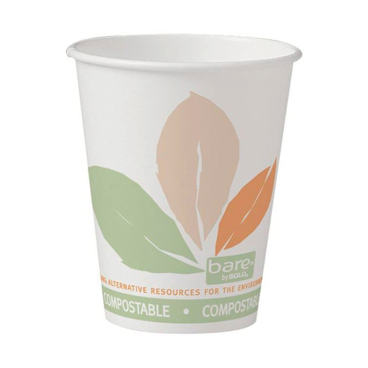 Paper Cup PLA "Bare" 8 Oz/240ml Ø8,0cm (1000 Units)