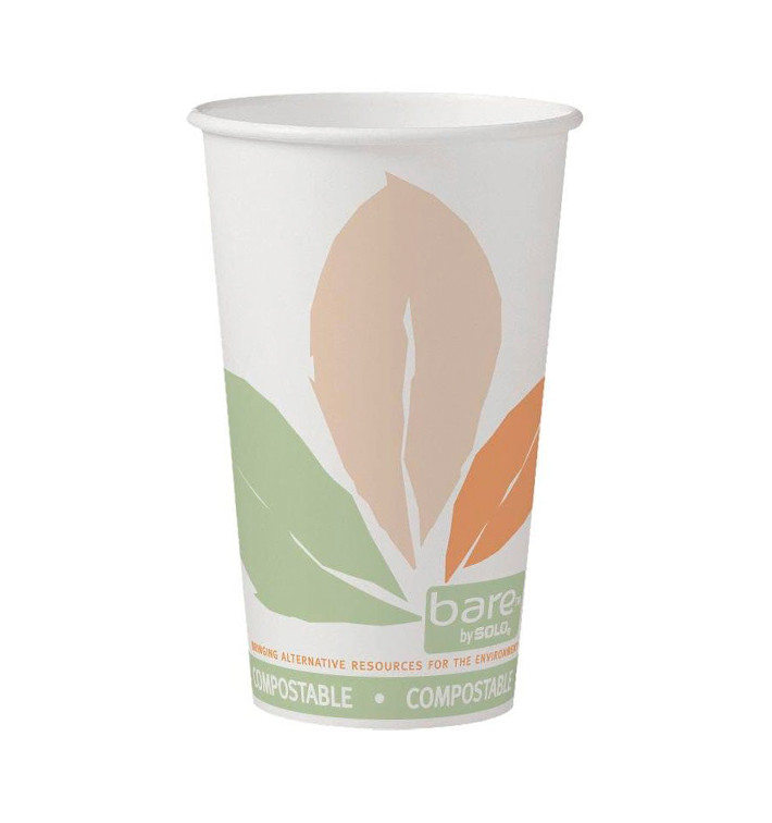 Paper Cup PLA "Bare" 16 Oz/500ml Ø8,9cm (50 Units) 
