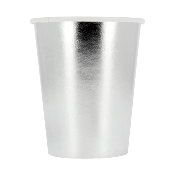 Paper Cup Silver 9Oz/240ml "Party" (10 Units)