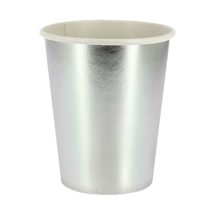Paper Cup Silver 9Oz/240ml "Party" (10 Units)