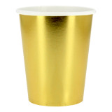 Paper Cup Gold 9Oz/240ml "Party" (10 Units)