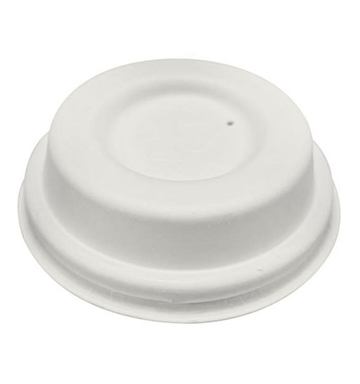 Lid of Moulded Cellulose Fibre White Ø6,2cm (50 Units)