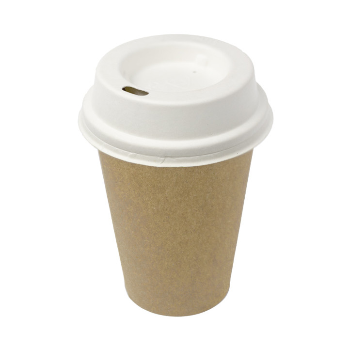 Lid with Hole of Moulded Cellulose Fibre White Ø7cm (2.100 Units)