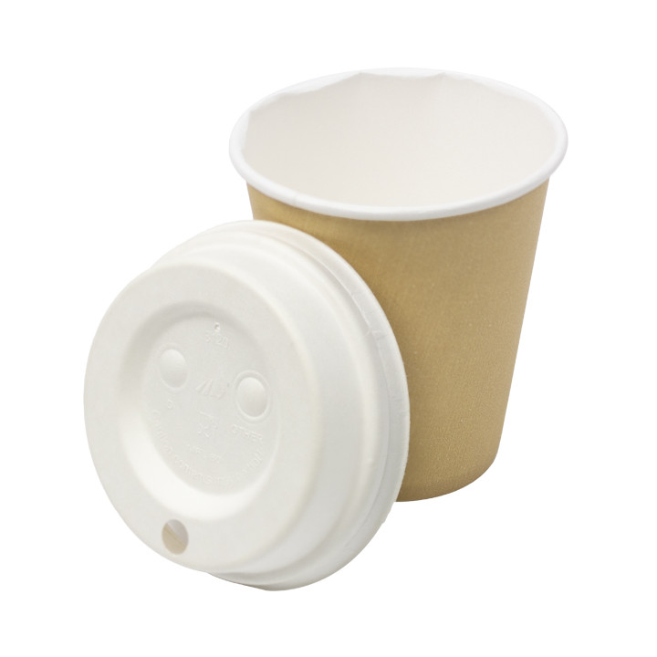 Lid with Hole of Moulded Cellulose Fibre White Ø8cm (1.800 Units)