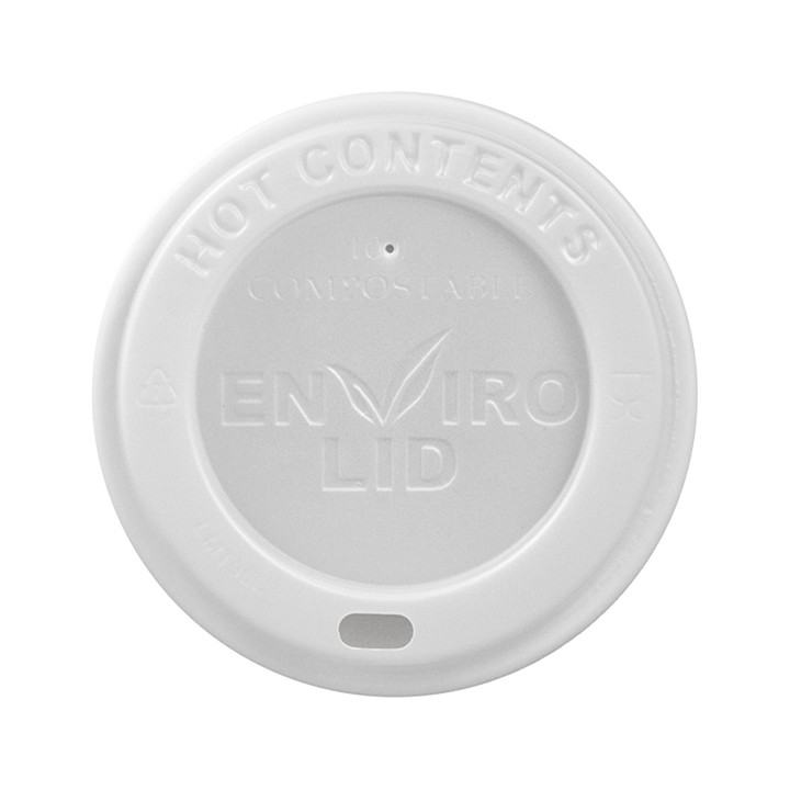 Lid for Paper Cup Hole White 12, 16 and 22 Oz Ø9,0cm (100 Units)