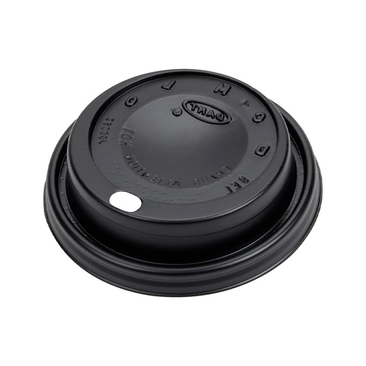 Plastic Lid with Hole PS for Foam Cup Ø8,1cm (1000 Units)