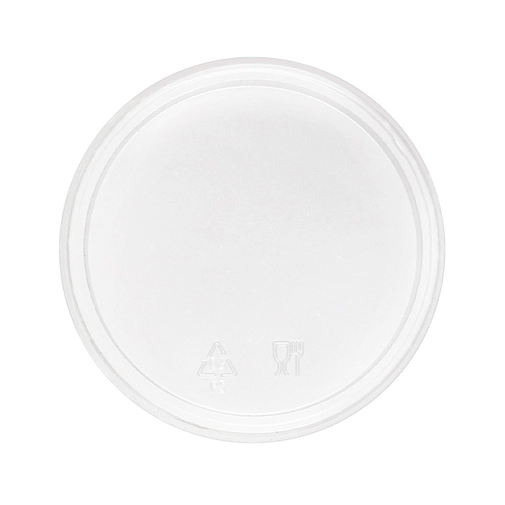 Plastic Lid PS Clear Closed Flat Ø7cm (100 Units)  