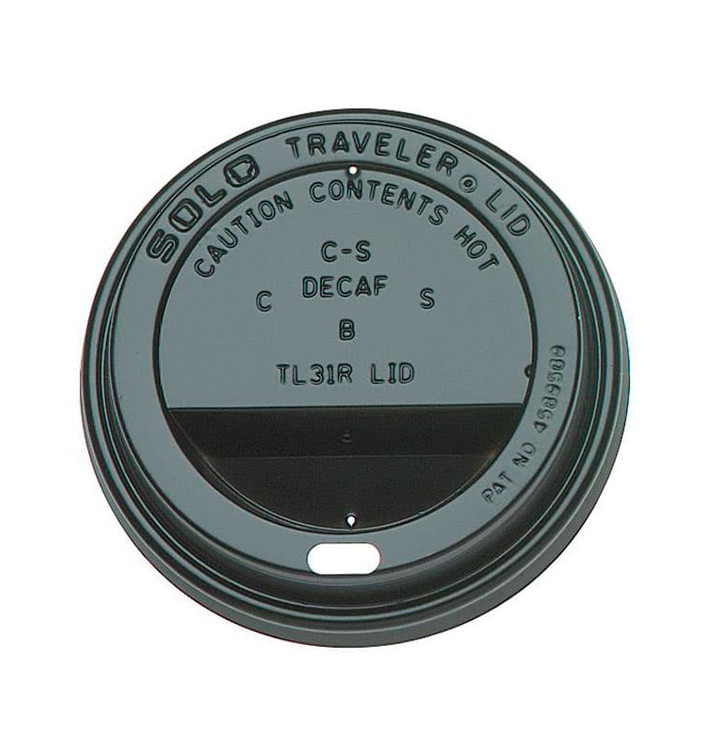 Lid for Cup Hole 6 and 8 Oz Black Ø8,0cm (1000 Units)